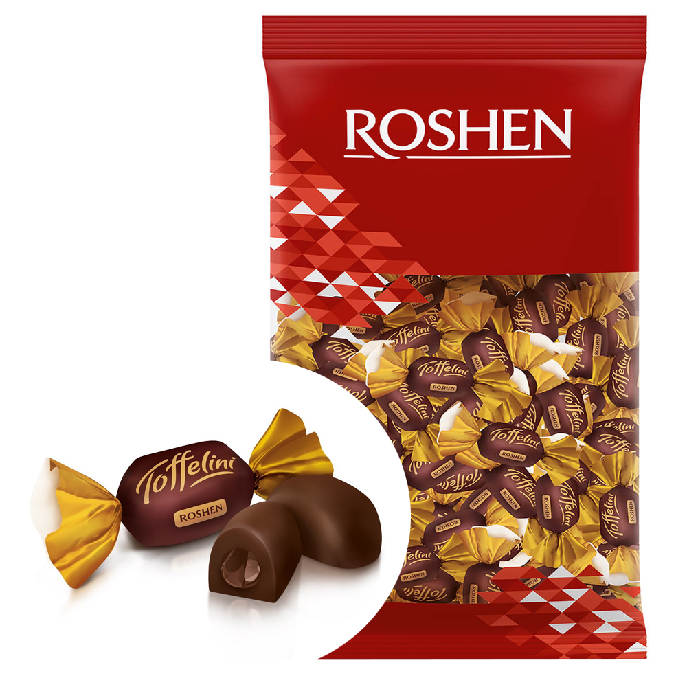 Chocolate Candy with Chocolate Filling Toffelini, Roshen, 1kg / 2.2lb