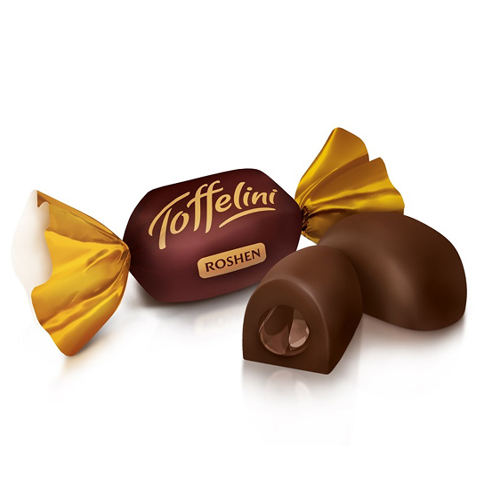 Chocolate Candy with Chocolate Filling Toffelini, Roshen, 226g / 0.5lb