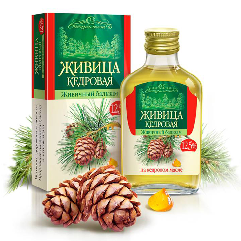 Pine Nut Oil Enriched with Pine Resin 12.5%, Spetsialist, 3.5 fl oz / 100 ml