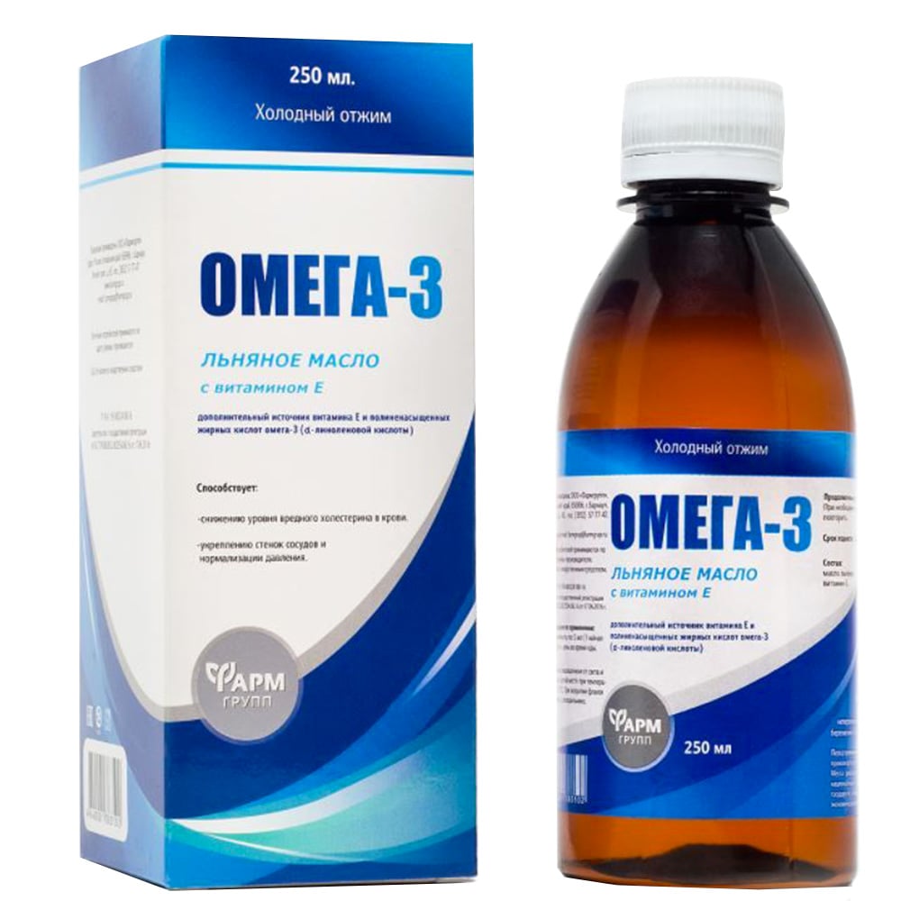 Flaxseed Oil with OMEGA-3 & Vitamin E, Farm Group, 250ml/ 8.45oz