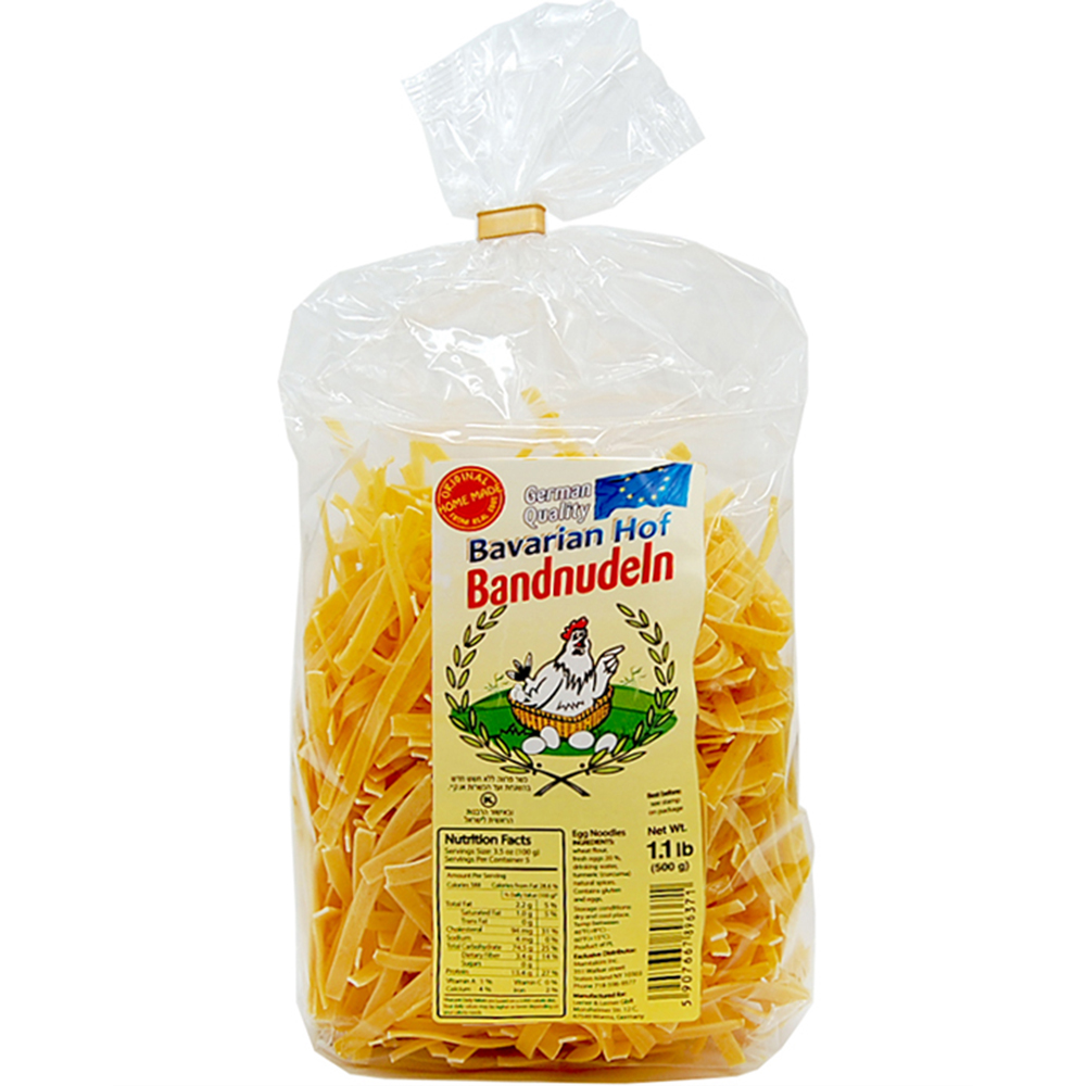 Egg Noodles Bandnudeln (ribbons), Bavarian HOF, 500g/ 1.1lbs