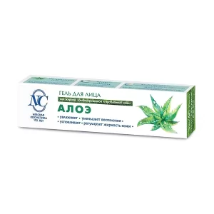 Aloe Face Gel for Oily and Combination Skin, 1.41 oz / 40 ml