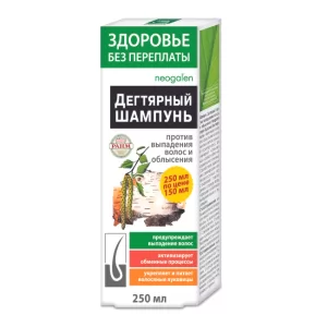 Tar Shampoo Against Hair Loss and Baldness, No Overpayments Health, 250 ml/ 8.45 oz