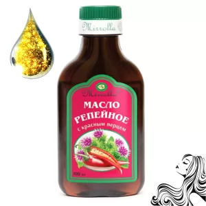 Burdock Oil with Red Pepper, Mirrolla, 100 ml/ 3.38 oz