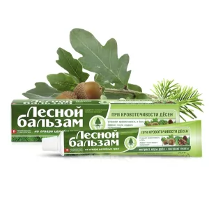 Forest Balm Anti-Bleeding Toothpaste with Oak Bark, Pine Extracts and Herbs, 2.53 oz/ 75 Ml
