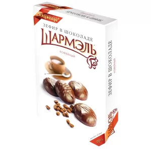 Chocolate Glazed Zefir Marshmallow Coffee Flavor, Sharmel, 8.82 oz / 250 g