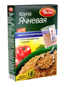 Uvelka Barley Groats 5x80 Boil-in-Bags, 14.10 oz / 400 g