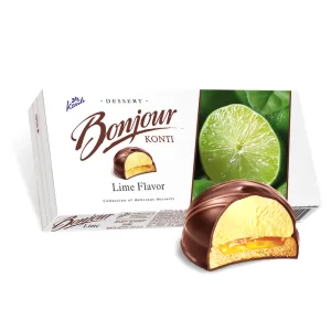 Chocolate Glazed Zefir Lime Flavor, Bonjour, 232 g