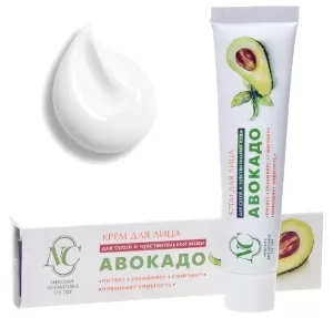 Avocado Face Cream, Nutrition and Softening, Neva Cosmetics, 40 ml / 1.35 oz