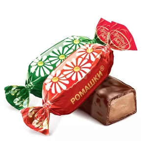 Chocolate Candy Daisies Romashki, Red October, 0.5lb / 0.22kg
