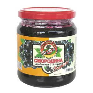 Black Currant Pureed with Sugar, Delcom, 550g / 19.4oz