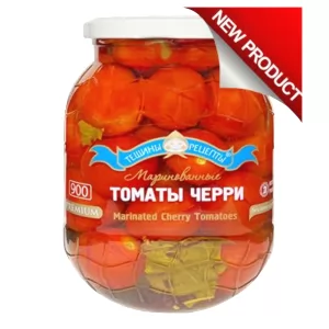 Premium Marinated Cherry Tomatoes, Kosher, Tescha's Recipes, 900 ml/ 1.98 lb