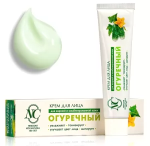 Cucumber Face Cream, Nutrition and Hydration, Neva Cosmetics, 40 ml / 1.35 oz
