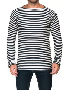 Winter Wool Double Thick Russian Marine Telnyashka Shirt, size 46 (European S)