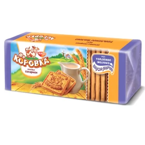 Sugar Cookies Baked Milk Flavor, Korovka, Rot Front, 375 g/ 0.83 lb