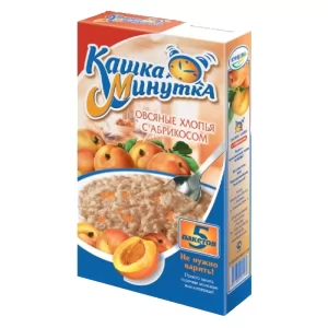 Oatmeal Porridge w/ Apricot, Minutka, 0.41 lb / 185g