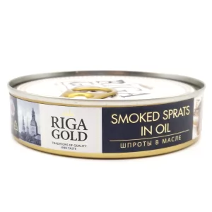 Smoked Sprats in Oil, Riga Gold, 5.6oz / 160g