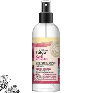 Bio Tonic Spray BERRY ENERGY for Weakened & Damaged Hair, Wild Kuril Krasnika, Doctor Taiga, 170 ml/ 5.75 oz