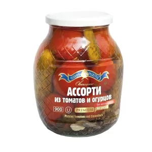 Assorted Pickled Tomatoes and Cucumbers, Preservatives & Vinegar Free, Tescha's Recipes, 900 g 
