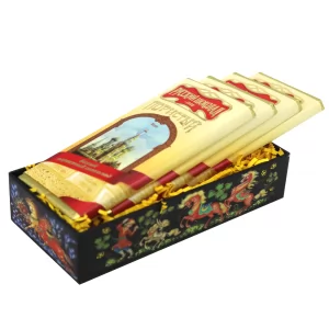 Pack 4 White Aerated Russian Chocolate in a Gift Box (Palekh Painting), 90 g x 4 pcs