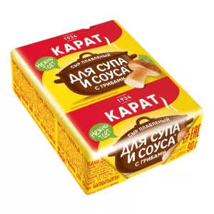 Processed Cheese with Mushrooms For Soup & Sauce 45% Fat Content, Carat, 90g/ 3.17oz