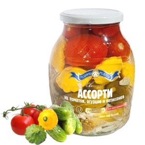 Marinated Assortment of Tomatoes, Cucumbers and Squash, Teshcha's Recipes, 1.98lb/ 900 g