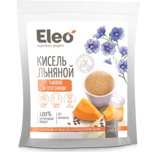 Flaxseed Jelly Drink Kissel with Pumpkin Pulp & Protein, Eleo, 150g / 5.29 oz