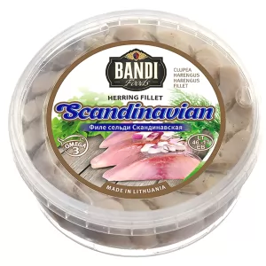 Scandinavian Salted Herring Fillet, Bandi, 500g/ 1.1lb