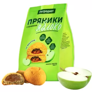 Gingerbread with Apple Filling w/Fructose, Petrodiet, 340g/ 11.99oz