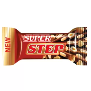 Chocolate Candy Nougat, Caramel & Peanuts, Super Step, Slavyanka, 226 g/ 0.5lb
