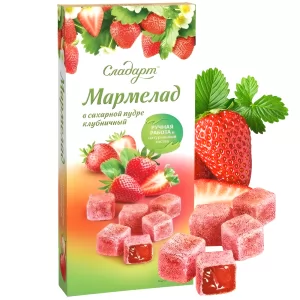 Strawberry Marmalade in Powdered Sugar, Sladart, 150g/ 5.29oz