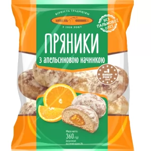 Gingerbread with Orange Filling, Kievhleb, 360g/ 12.7 oz