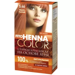 Cream Hair Dye Henna Color Tone 5.46 Copper Red, Fitocosmetic, 115 ml/ 3.89oz
