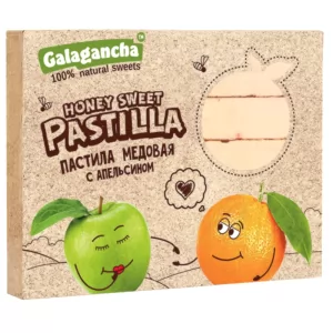 Natural Honey Pastille with Orange Galagancha, Berestov, 190g/ 0.42lb