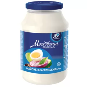 Provencal Mayonnaise 67% Fat Content, Moskovsky, Glass 850ml/ 28.74oz