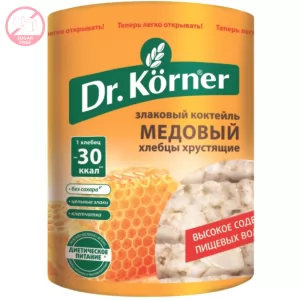 Cereal Cocktail SURAR FREE Crispbread with Honey, Dr. Korner, 3.53 oz / 100 g