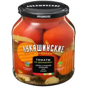 Pickled Tomatoes w/ Sweet Pepper Home Style, Lukashinskie, 670g/ 23.63oz