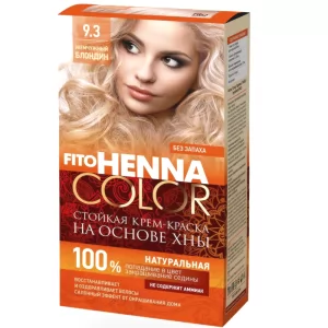 Cream Hair Dye Henna Color Tone 9.3 Pearl Blonde, Fitocosmetic, 115 ml/ 3.89oz