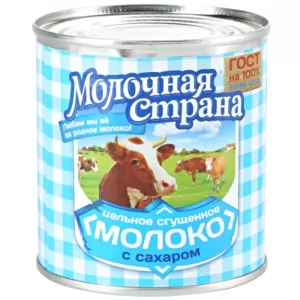 Condensed Milk with Sugar, Molochnaya Strana, (tin) 8.5%, 380g / 0.84lb
