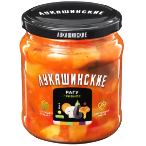 Stewed Mushrooms with Vegetables, Lukashinskie, 15.88oz/ 450g