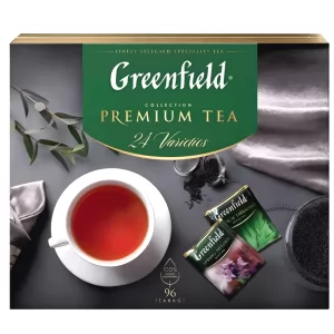 Premium Tea Set, Greenfield, 24 Varieties, 96 pcs