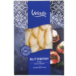 Cold Smoked Sliced Butterfish, Veladis, 100g / 3.53oz