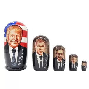 Matryoshka Trump and Presidents of the USA, h=11cm, 5 Elements