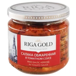 Baltic Herring Salaka Fried in Tomato Sauce, Riga Gold, 280g/ 9.88oz