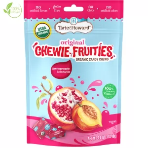 Organic Chewie Candy Fruities Pomegranate & Nectarine, Torie & Howard, 113g/ 4oz
