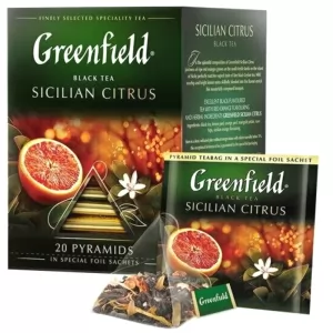 Sicilian Citrus Black Tea, Greenfield, 20 Pyramids