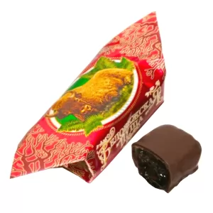 Chocolate Candy Plum Puree & Liqueur, Belovezhskaya Pushcha, Kommunarka, 226g/ 0.5lb