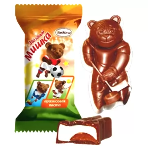 Chocolate Candies with Peanut Paste 
