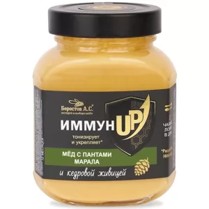 Honey with Deer Antlers & Cedar Sap, ImmunUP Berestov, 500g/ 1.1lb