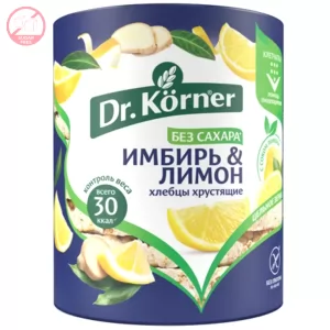 Corn-Rice Crisp Bread SUGAR FREE Ginger & Lemon, Dr. Korner, 90 g/ 0.2lb